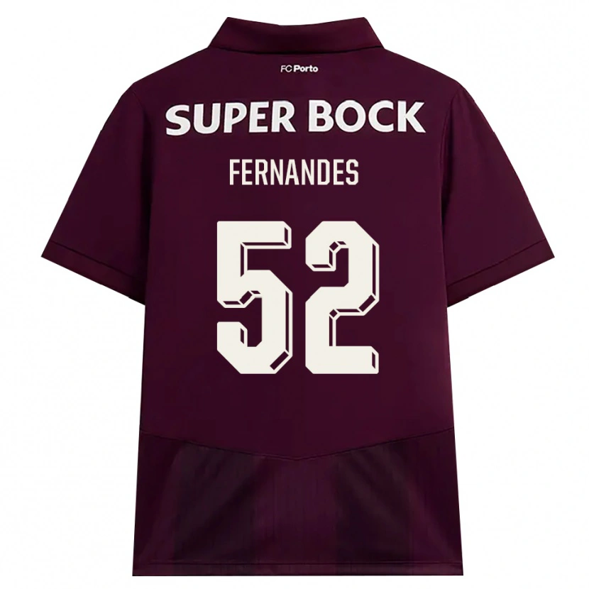 Danxen Niño Camiseta Martim Fernandes #52 Blanco Borgoña Blanco 2ª Equipación 2026/27 La Camisa México
