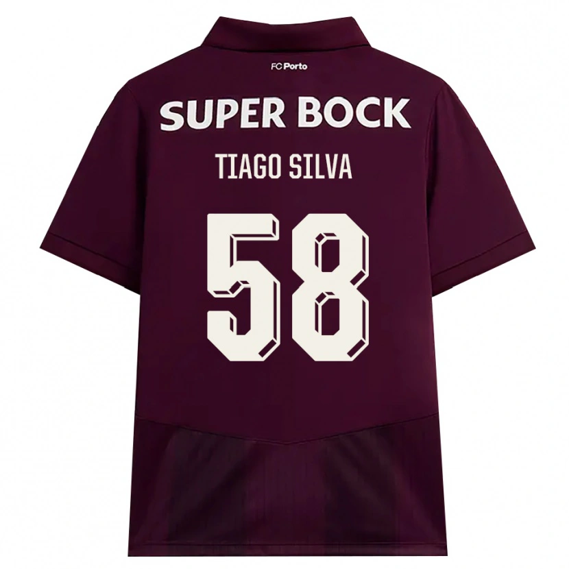 Danxen Niño Camiseta Tiago Silva #58 Blanco Borgoña Blanco 2ª Equipación 2026/27 La Camisa México