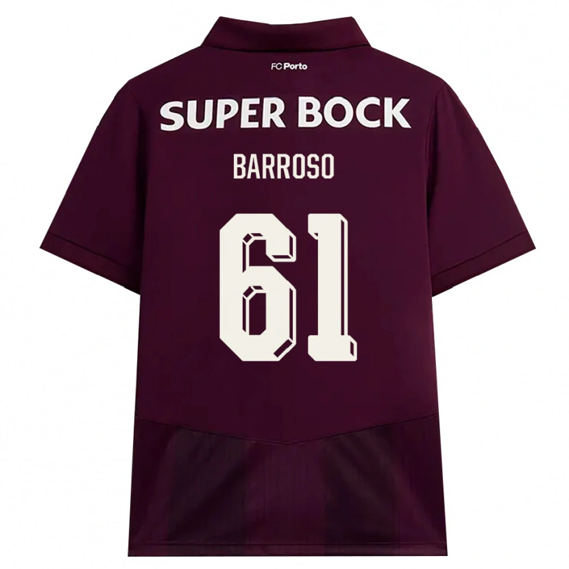 Danxen Niño Camiseta Francisco Barroso #61 Blanco Borgoña Blanco 2ª Equipación 2026/27 La Camisa México