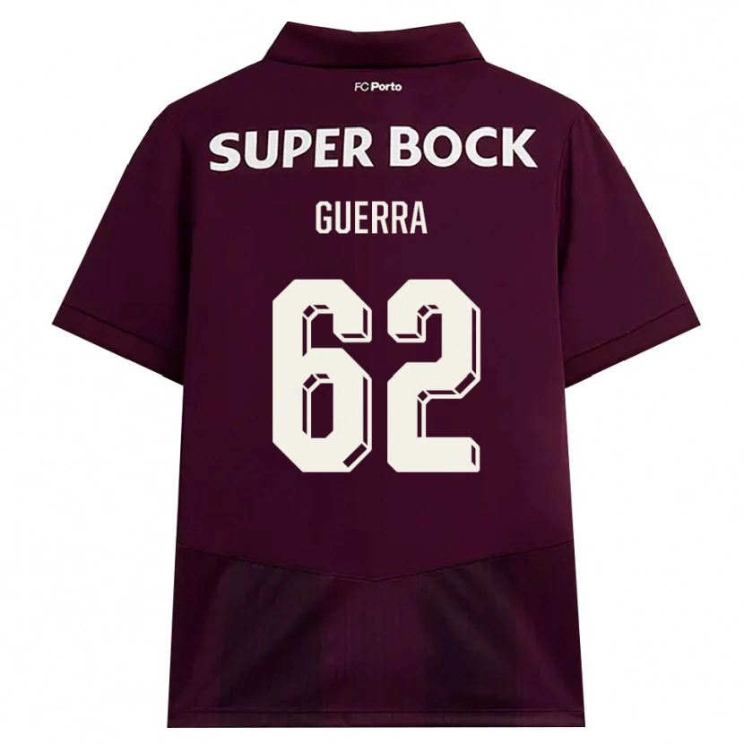 Danxen Niño Camiseta Gustavo Guerra #62 Blanco Borgoña Blanco 2ª Equipación 2026/27 La Camisa México