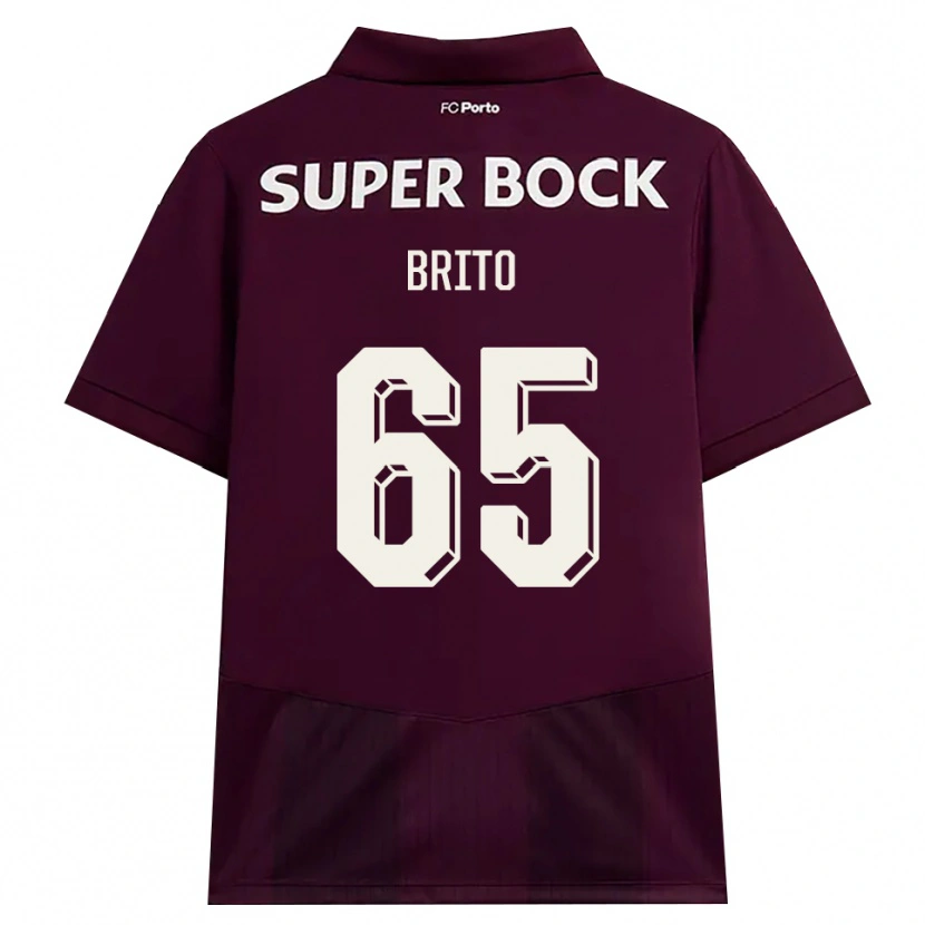Danxen Niño Camiseta João Brito #65 Blanco Borgoña Blanco 2ª Equipación 2026/27 La Camisa México