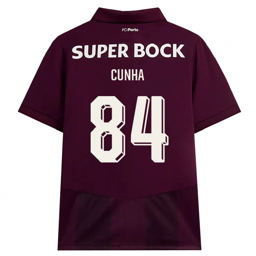 Danxen Niño Camiseta Martim Cunha #84 Blanco Borgoña Blanco 2ª Equipación 2026/27 La Camisa México