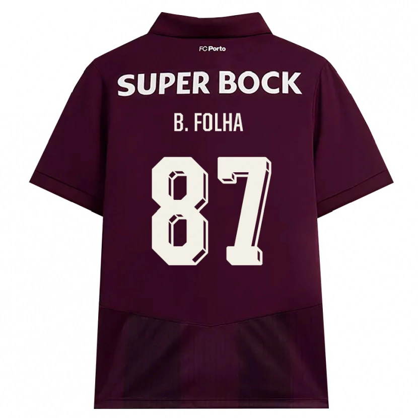 Danxen Niño Camiseta Bernardo Folha #87 Blanco Borgoña Blanco 2ª Equipación 2026/27 La Camisa México