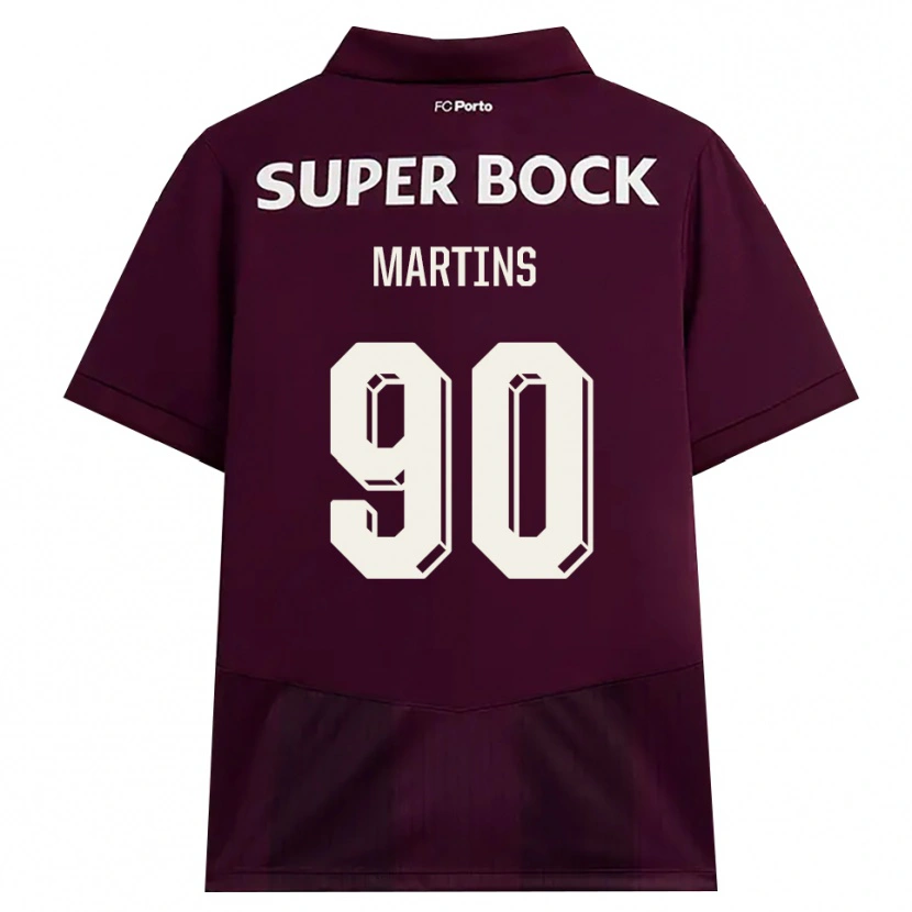 Danxen Niño Camiseta Gil Martins #90 Blanco Borgoña Blanco 2ª Equipación 2026/27 La Camisa México