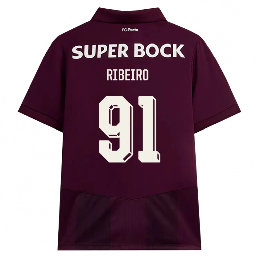 Danxen Niño Camiseta Gonçalo Ribeiro #91 Blanco Borgoña Blanco 2ª Equipación 2026/27 La Camisa México