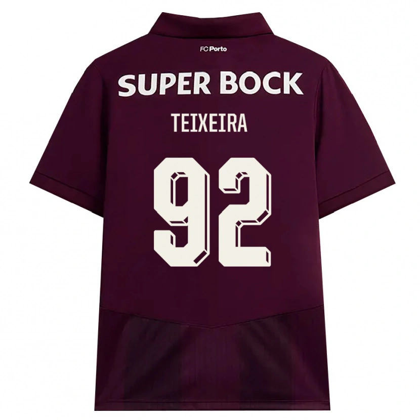 Danxen Niño Camiseta João Teixeira #92 Blanco Borgoña Blanco 2ª Equipación 2026/27 La Camisa México