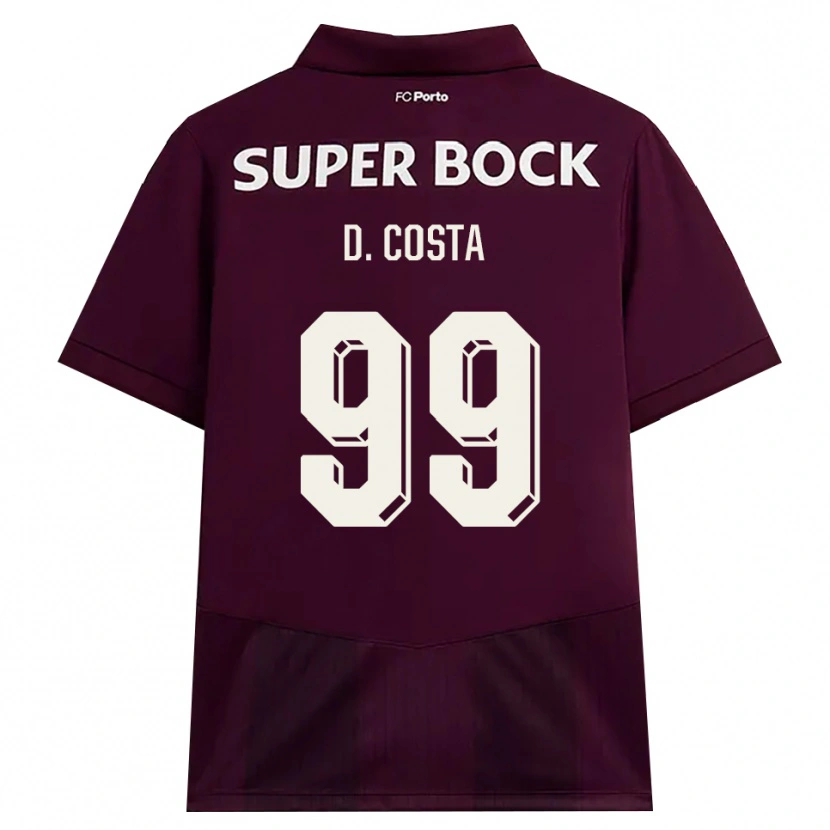 Danxen Niño Camiseta Diogo Costa #99 Blanco Borgoña Blanco 2ª Equipación 2026/27 La Camisa México