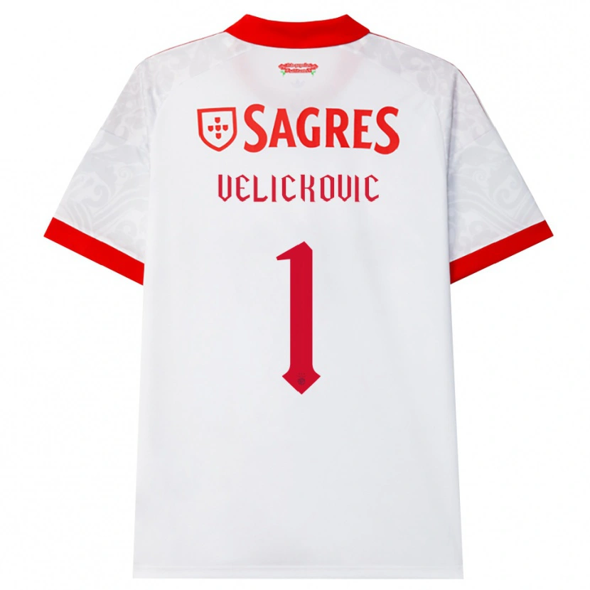 Danxen Niño Camiseta Luka Velickovic #1 Blanco Rojo Amarillo 2ª Equipación 2026/27 La Camisa México