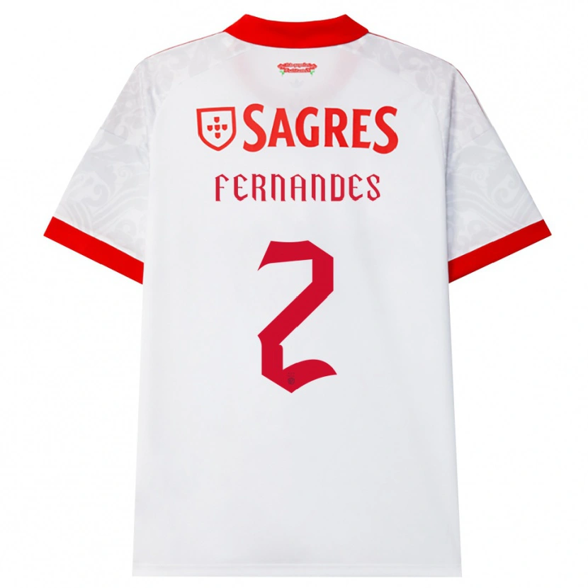 Danxen Niño Camiseta Ricardo Fernandes #2 Blanco Rojo Amarillo 2ª Equipación 2026/27 La Camisa México