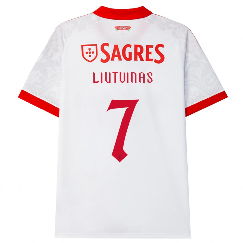 Danxen Niño Camiseta Kristupas Liutvinas #7 Blanco Rojo Amarillo 2ª Equipación 2026/27 La Camisa México