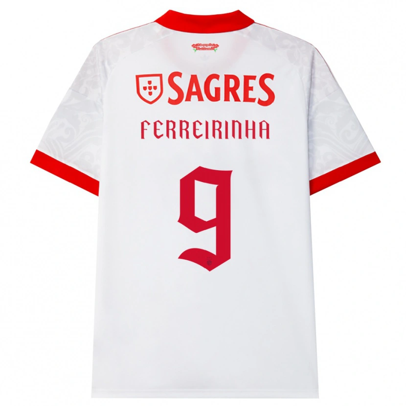 Danxen Niño Camiseta Afonso Ferreirinha #9 Blanco Rojo Amarillo 2ª Equipación 2026/27 La Camisa México
