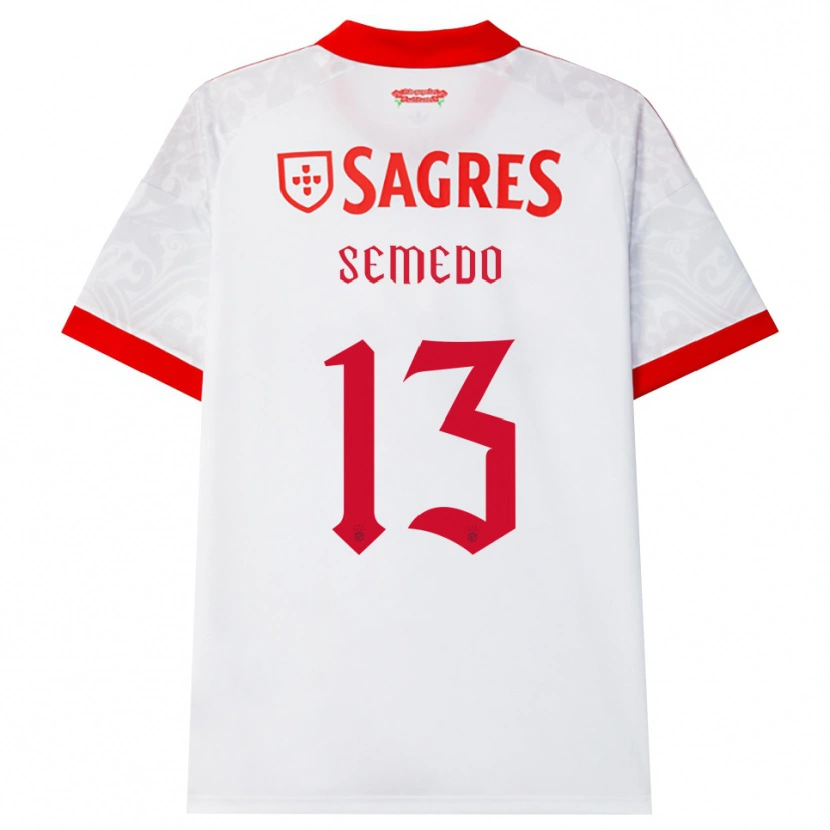 Danxen Niño Camiseta Benjamim Semedo #13 Blanco Rojo Amarillo 2ª Equipación 2026/27 La Camisa México