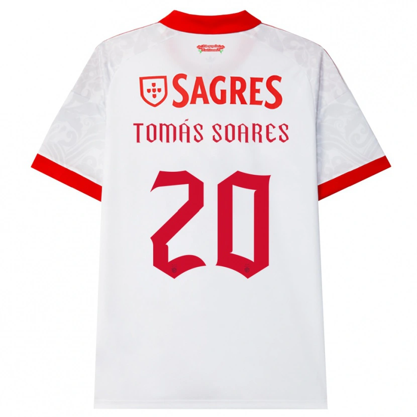 Danxen Niño Camiseta Tomás Soares #20 Blanco Rojo Amarillo 2ª Equipación 2026/27 La Camisa México