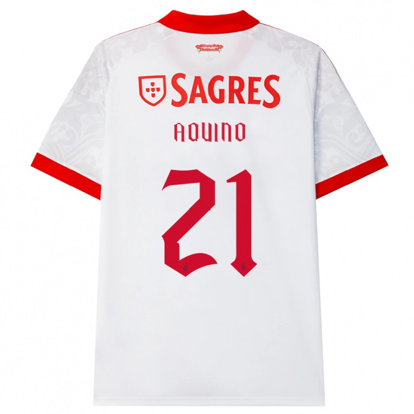 Danxen Niño Camiseta Jesus Aquino #21 Blanco Rojo Amarillo 2ª Equipación 2026/27 La Camisa México