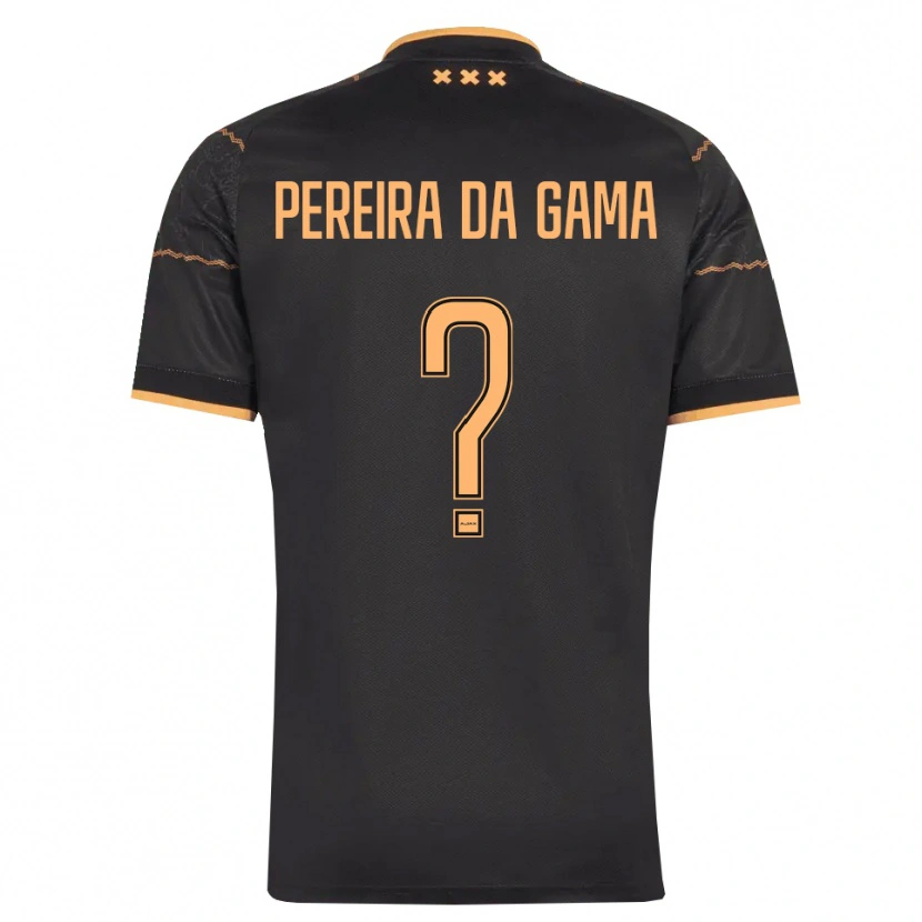 Danxen Niño Camiseta Haniel Pereira Da Gama #0 Negro Naranja 2ª Equipación 2026/27 La Camisa México
