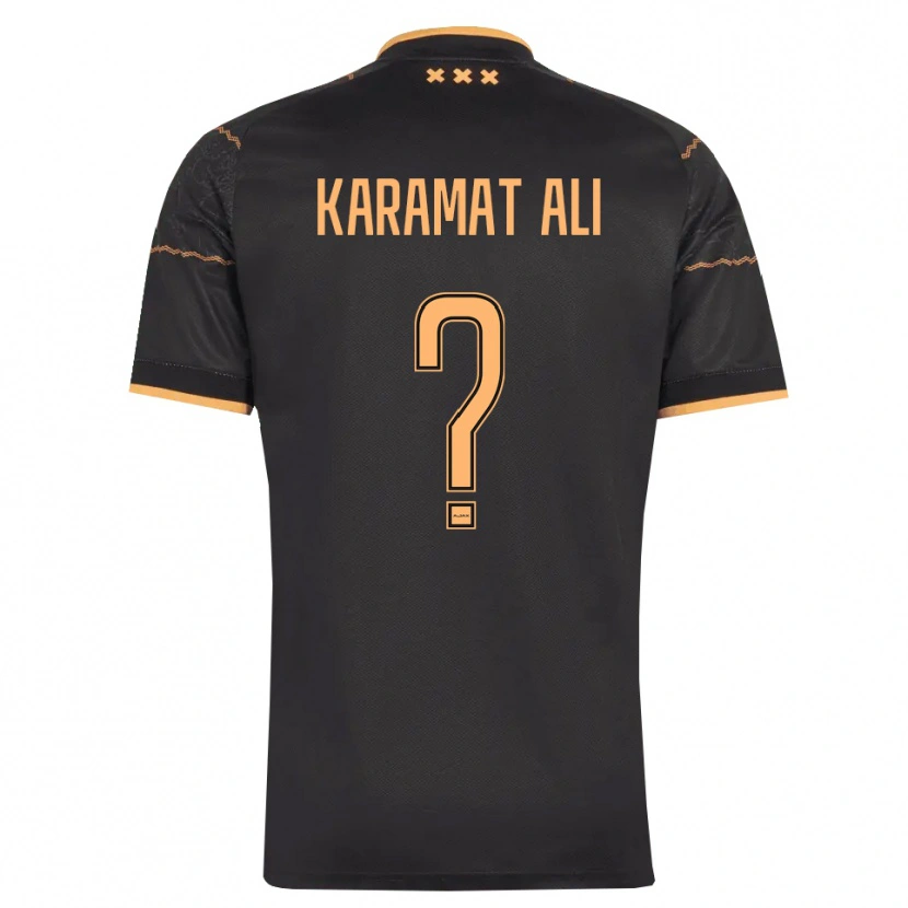 Danxen Niño Camiseta Yaïr Karamat Ali #0 Negro Naranja 2ª Equipación 2026/27 La Camisa México