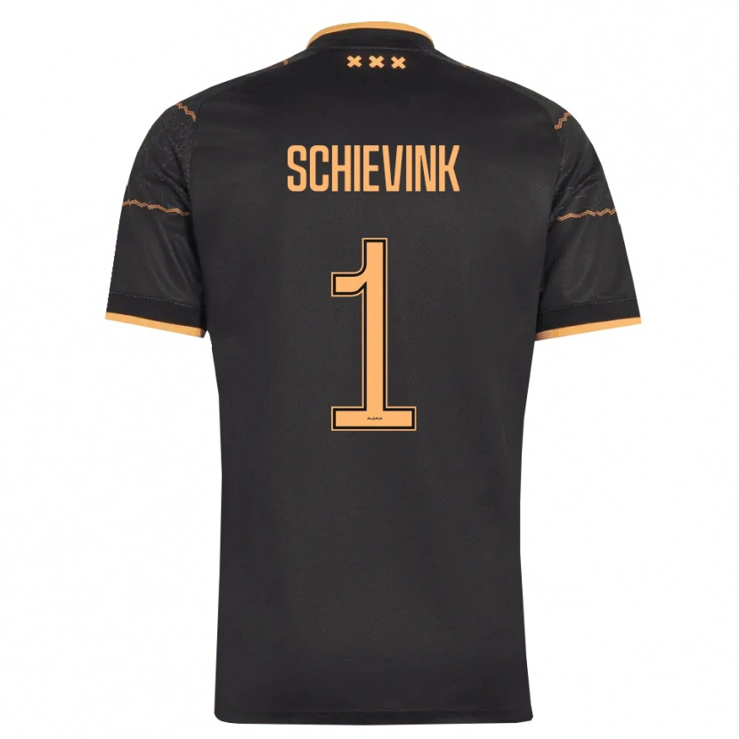 Danxen Niño Camiseta Floris Schievink #1 Negro Naranja 2ª Equipación 2026/27 La Camisa México