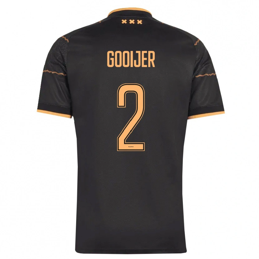 Danxen Niño Camiseta Tristan Gooijer #2 Negro Naranja 2ª Equipación 2026/27 La Camisa México