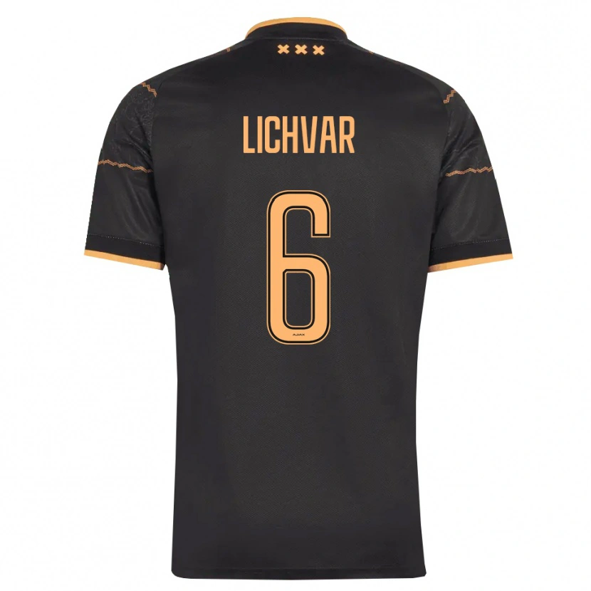 Danxen Niño Camiseta Roman Lichvar #6 Negro Naranja 2ª Equipación 2026/27 La Camisa México