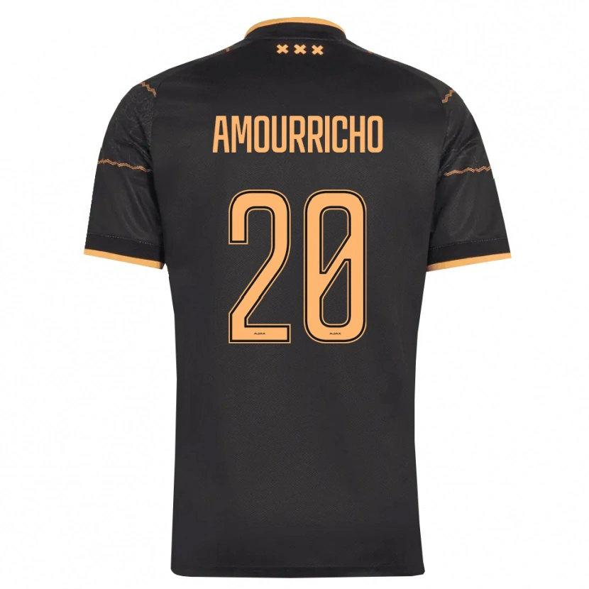 Danxen Niño Camiseta Amourricho Van Axel Dongen #20 Negro Naranja 2ª Equipación 2026/27 La Camisa México