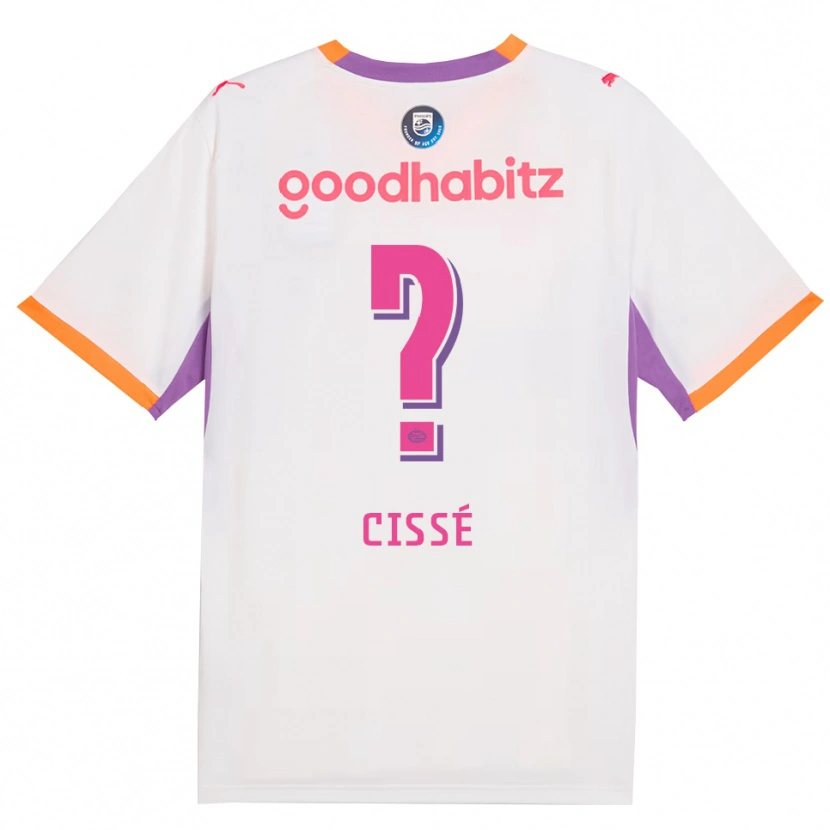Danxen Niño Camiseta Alseny Cissé #0 Blanco Púrpura Naranja 2ª Equipación 2026/27 La Camisa México