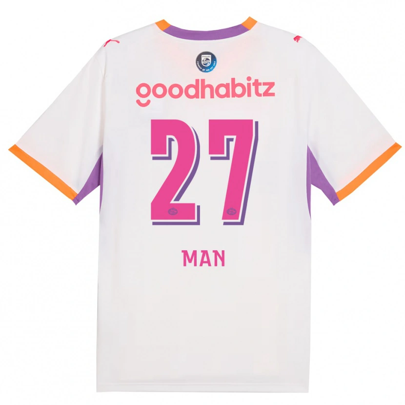 Danxen Niño Camiseta Dennis Man #27 Blanco Púrpura Naranja 2ª Equipación 2026/27 La Camisa México