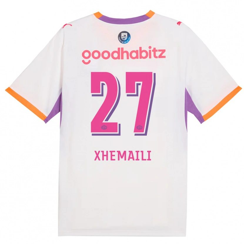 Danxen Niño Camiseta Riola Xhemaili #27 Blanco Púrpura Naranja 2ª Equipación 2026/27 La Camisa México