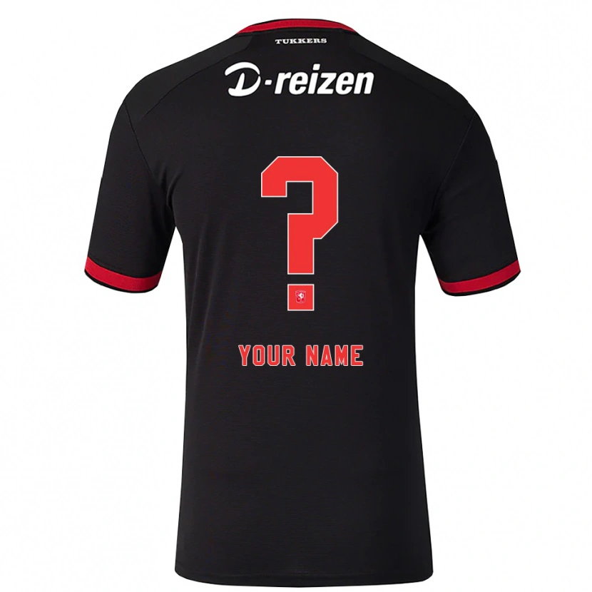 Danxen Niño Camiseta Su Nombre #0 Rojo Blanco Negro 2ª Equipación 2026/27 La Camisa México