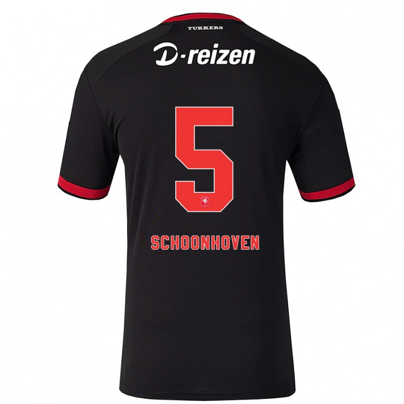 Danxen Niño Camiseta Roman Schoonhoven #5 Rojo Blanco Negro 2ª Equipación 2026/27 La Camisa México