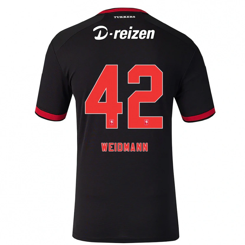 Danxen Niño Camiseta Daouda Weidmann #42 Rojo Blanco Negro 2ª Equipación 2026/27 La Camisa México