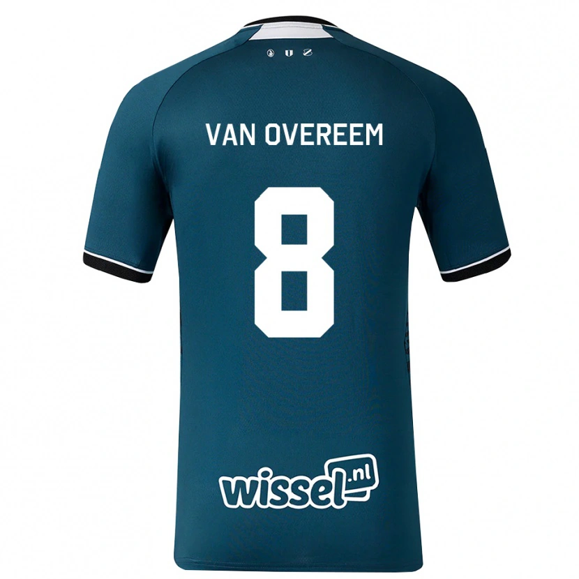 Danxen Niño Camiseta Joris Van Overeem #8 Grisardodarkslategray Blanco 2ª Equipación 2026/27 La Camisa México