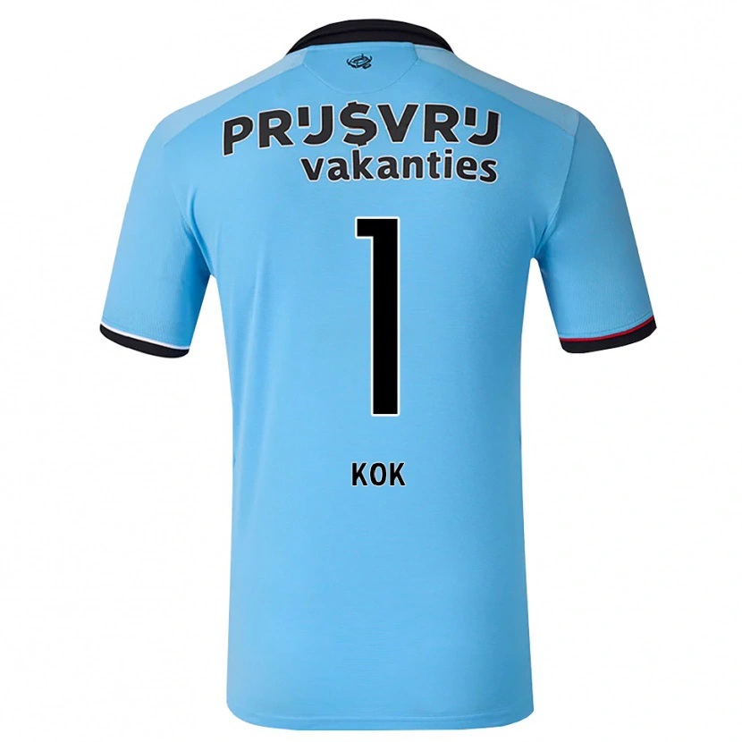 Danxen Niño Camiseta Stefan Kok #1 Azulcieloprofundo Negro Rojo 2ª Equipación 2026/27 La Camisa México