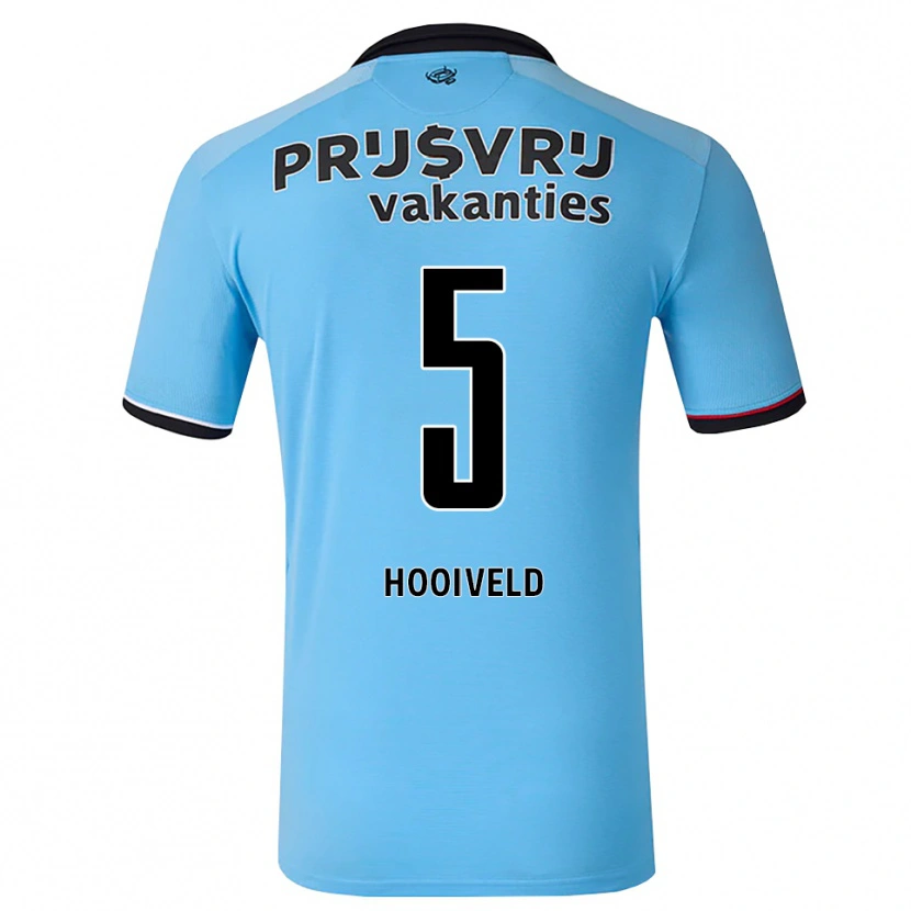 Danxen Niño Camiseta Dean Hooiveld #5 Azulcieloprofundo Negro Rojo 2ª Equipación 2026/27 La Camisa México