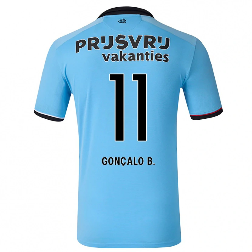 Danxen Niño Camiseta Gonçalo Borges #11 Azulcieloprofundo Negro Rojo 2ª Equipación 2026/27 La Camisa México