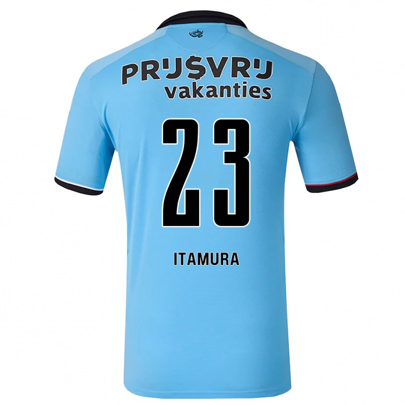 Danxen Niño Camiseta Mao Itamura #23 Azulcieloprofundo Negro Rojo 2ª Equipación 2026/27 La Camisa México