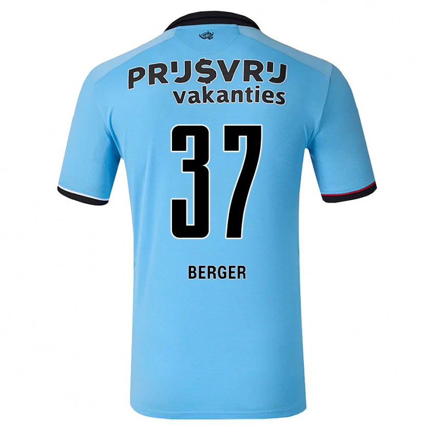 Danxen Niño Camiseta Mannou Berger #37 Azulcieloprofundo Negro Rojo 2ª Equipación 2026/27 La Camisa México