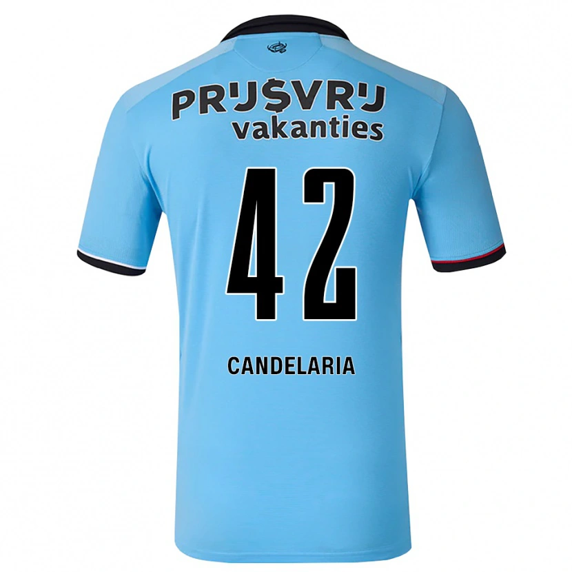 Danxen Niño Camiseta Jayden Candelaria #42 Azulcieloprofundo Negro Rojo 2ª Equipación 2026/27 La Camisa México