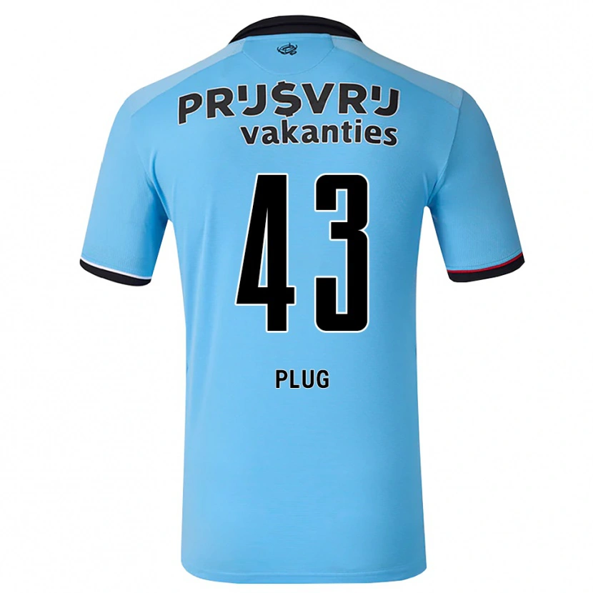 Danxen Niño Camiseta Jan Plug #43 Azulcieloprofundo Negro Rojo 2ª Equipación 2026/27 La Camisa México