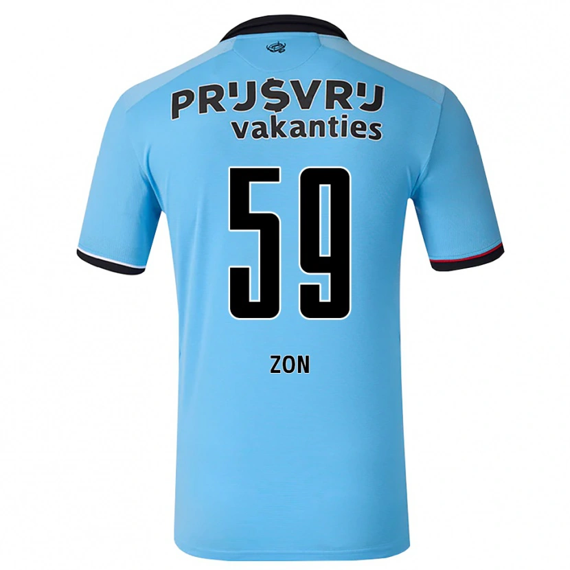 Danxen Niño Camiseta Oier Zon #59 Azulcieloprofundo Negro Rojo 2ª Equipación 2026/27 La Camisa México