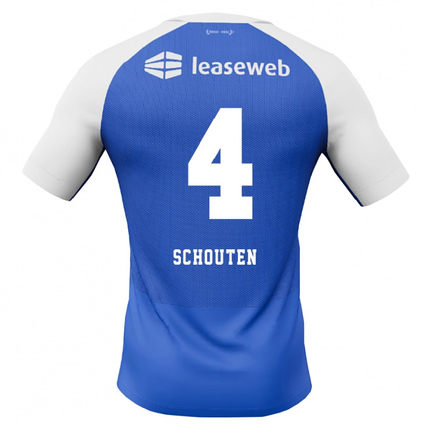 Danxen Niño Camiseta Lewis Schouten #4 Azuldodger Rojo Blanco 2ª Equipación 2026/27 La Camisa México