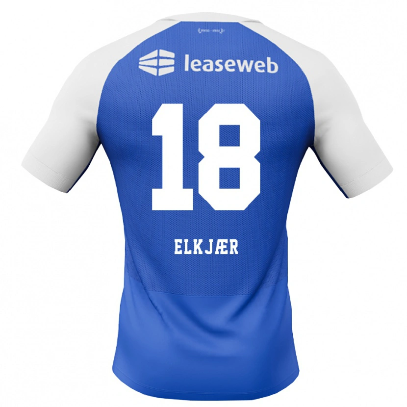Danxen Niño Camiseta Frej Elkjær #18 Azuldodger Rojo Blanco 2ª Equipación 2026/27 La Camisa México