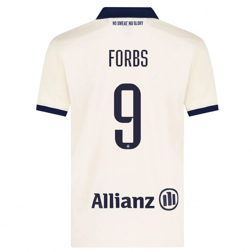 Danxen Niño Camiseta Carlos Forbs #9 Beige Negro 2ª Equipación 2026/27 La Camisa México