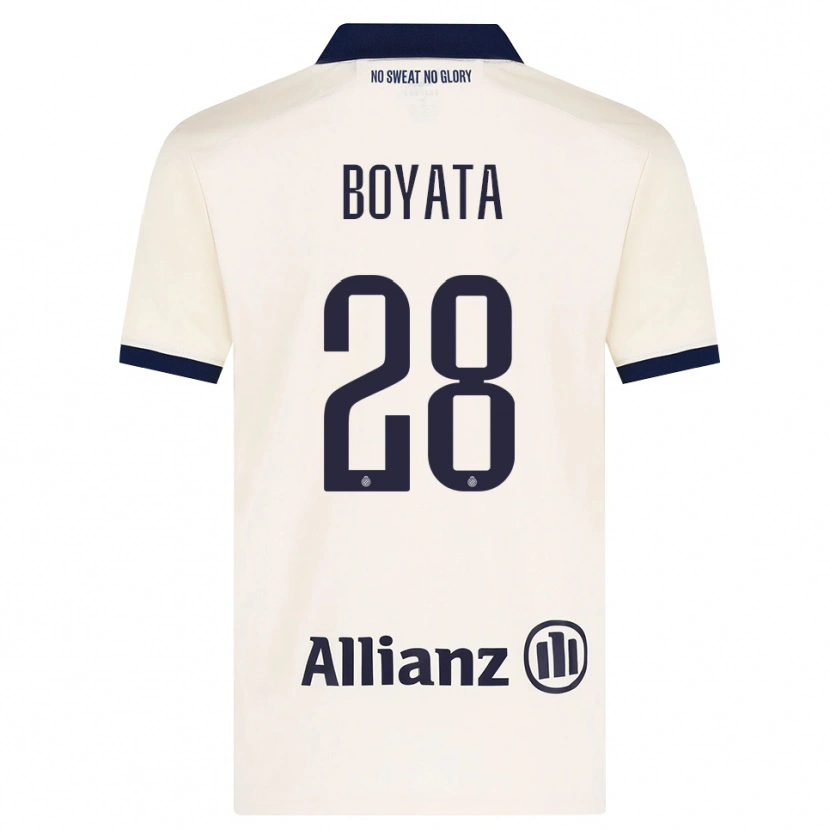 Danxen Niño Camiseta Dedryck Boyata #28 Beige Negro 2ª Equipación 2026/27 La Camisa México
