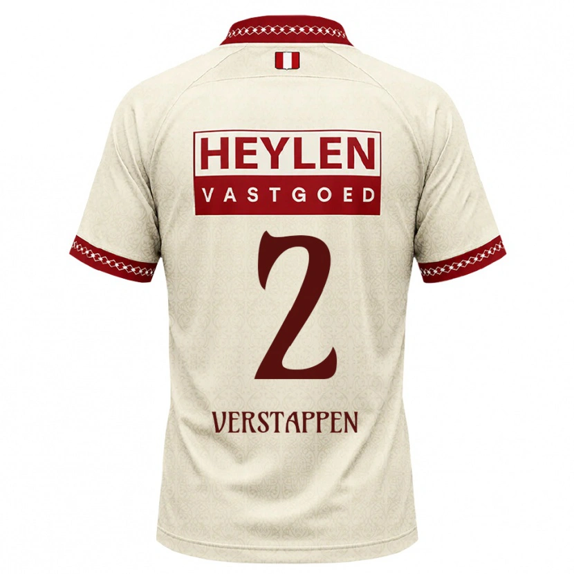 Danxen Niño Camiseta Jayden Verstappen #2 Beige Rojo 2ª Equipación 2026/27 La Camisa México