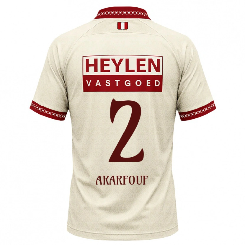 Danxen Niño Camiseta Hamza Akarfouf #2 Beige Rojo 2ª Equipación 2026/27 La Camisa México