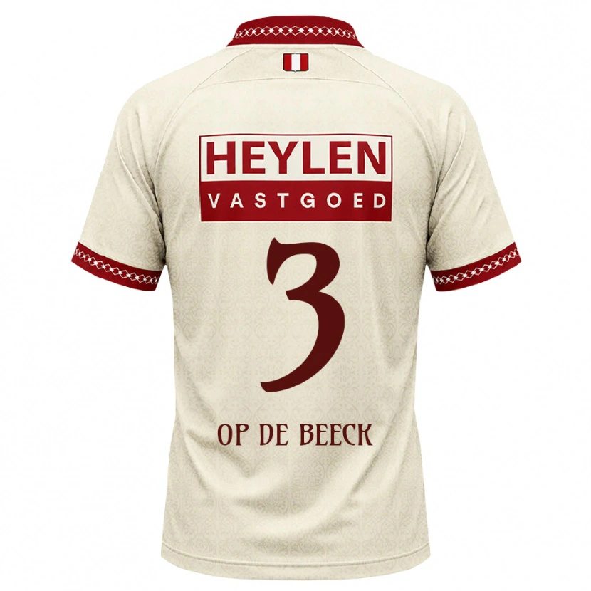 Danxen Niño Camiseta Gregg Op De Beeck #3 Beige Rojo 2ª Equipación 2026/27 La Camisa México