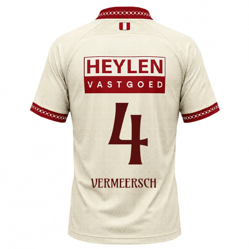 Danxen Niño Camiseta Ryan Vermeersch #4 Beige Rojo 2ª Equipación 2026/27 La Camisa México