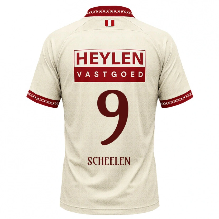 Danxen Niño Camiseta Thijme Scheelen #9 Beige Rojo 2ª Equipación 2026/27 La Camisa México