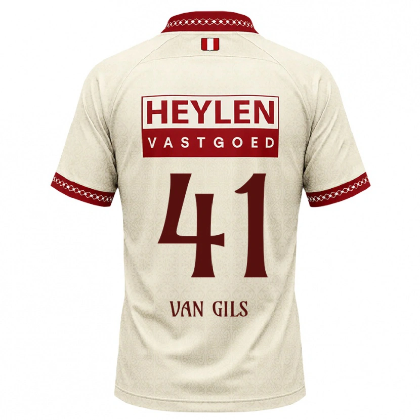 Danxen Niño Camiseta Mathis Van Gils #41 Beige Rojo 2ª Equipación 2026/27 La Camisa México