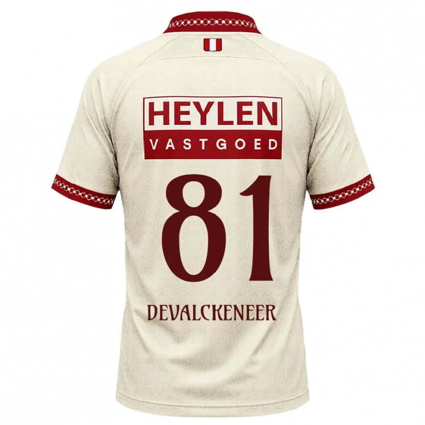 Danxen Niño Camiseta Niels Devalckeneer #81 Beige Rojo 2ª Equipación 2026/27 La Camisa México